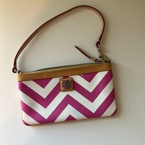 Dooney & Bourke pink chevron wristlet